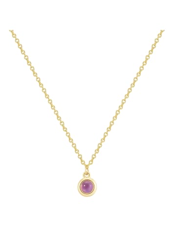 Glanzstücke München Halskette aus Sterling Silber mit Amethyst in gelbgold