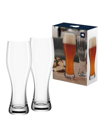 LEONARDO 2er Set Weizenbiergläser Taverna 500 ml in transparent