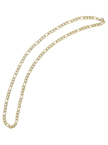 Adeliás Unisex Halskette – Figarokette aus Edelstahl 50 cm in gold