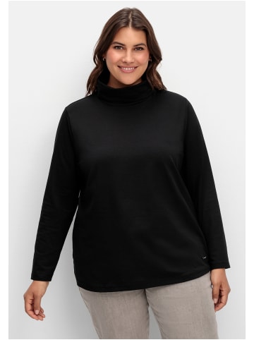 sheego Shirt in schwarz