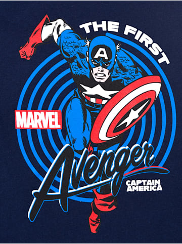 Avengers Langarmshirt Avengers Captain America in Dunkelblau