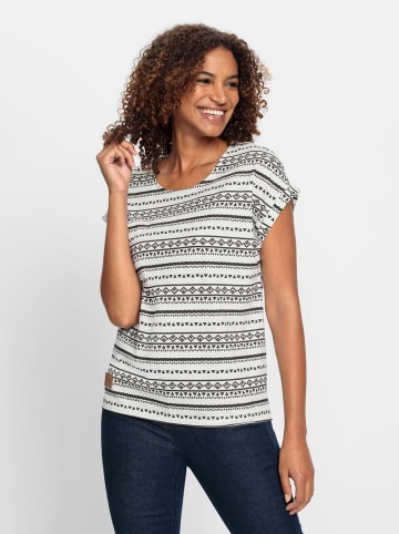 WITT WEIDEN Print-Shirt in ecru-schwarz-bedruckt