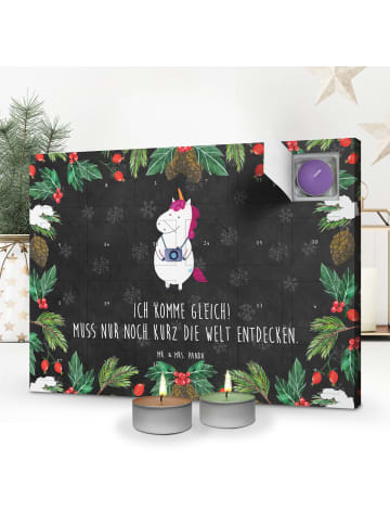 Mr. & Mrs. Panda Duftkerzen Adventskalender Einhorn Fotograf mit... in Kreidetafel