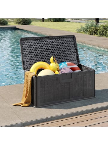 COSTWAY Gartenbox 378L HDPE in Grau