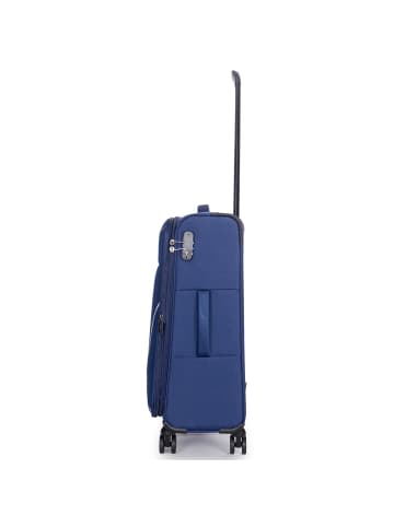 Stratic Strong 4 Rollen Trolley M 65 cm mit Dehnfalte in navy