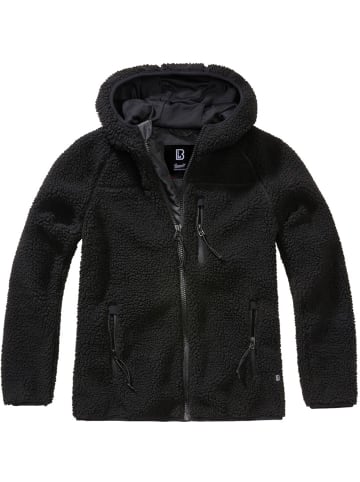 Brandit Fleecejacke/Fleecepullover "Women Teddyfleece Jacket Hooded" in Schwarz