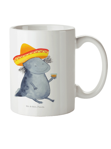 Mr. & Mrs. Panda Kindertasse Axolotl Tequila ohne Spruch in Weiß