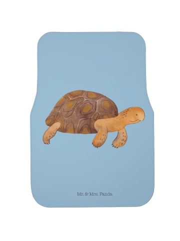 Mr. & Mrs. Panda Fußmatte Fürs Auto Schildkröte MHerzieren ohne... in Blau Pastell