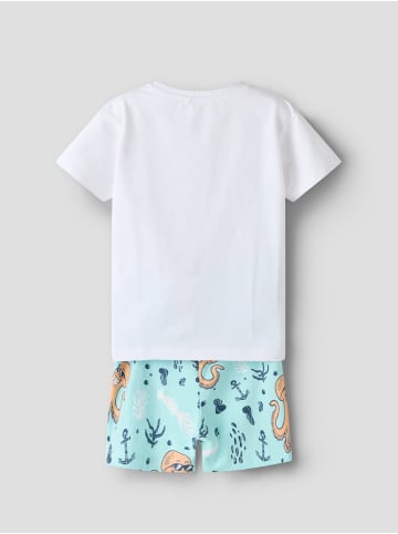 name it Nmmflaz Jersey T-Shirt & Shorts Set in bright white