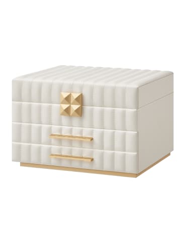SONGMICS HOME Schmuckkasten Anah in Weiß - (B)24 x (H)15.8 x (T)21.5 cm
