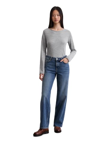 Marc O'Polo Strickpullover slim in grey granite melange