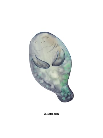 Mr. & Mrs. Panda thermos trinkflasche Seekuh Happy ohne Spruch in Weiß