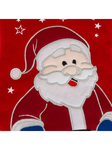 Atmosphera Créateur d'intérieur Weihnachtsstrumpf für Geschenke, Weihnachtsmann in Rot, 26 x 2 x 42 cm