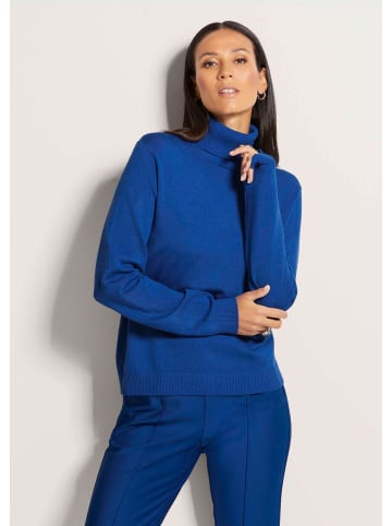 MADELEINE Schmaler Feinstrickpullover in royalblau