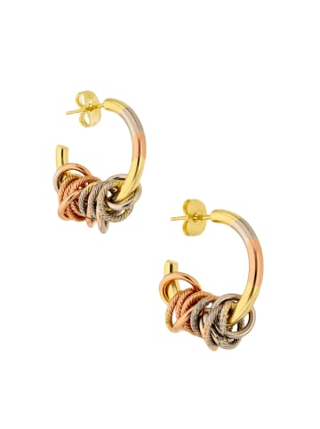 IZIA Women Hinged Clasp Earrings in Gold Multicolor