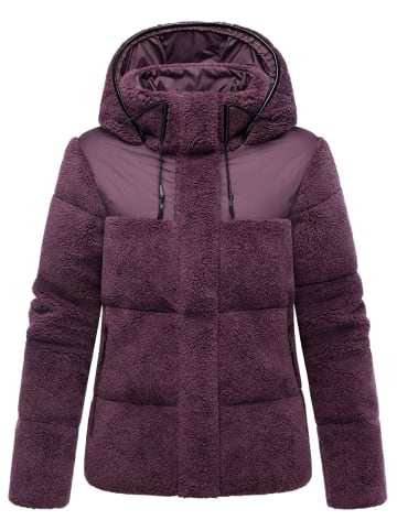 Marikoo Kapuzenplüschjacke Kaguraa 16 in Aubergine