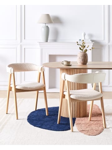 Beliani 2er-Set Esszimmerstuhl DAY in Beige/Braun