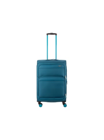 Franky Koffer Gr. M Reisegepäck T27-F Spinner 65er mit Dehnfalte in teall/turquise