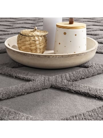 KADIMA DESIGN Waschbarer Teppich waschmaschinenwaschbar Rauten Küche, Flur in Anthrazit