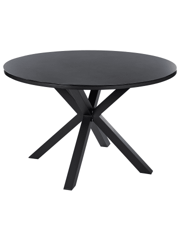 Beliani Runder Tisch MALETTO in Schwarz - (W) 120 x (H) 75.5 x (L) 120 cm