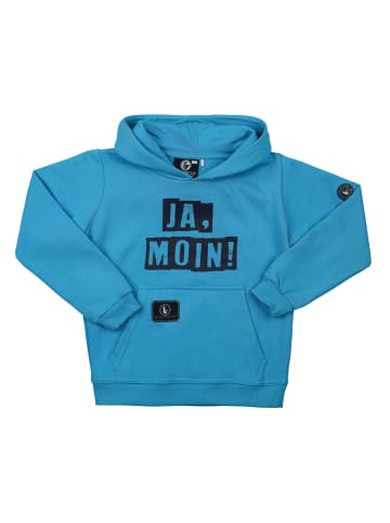SCHIETWETTER Kinder Kapuzenpullover "Ja Moin" in azuro/navy