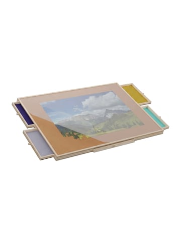 Puzzlebrett in Natur/ Bunt - (B)95 x (H)4 x (T)65,5 cm