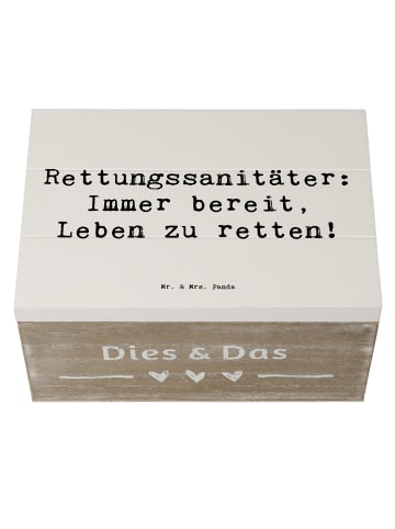 Mr. & Mrs. Panda Erinnerungsbox Spruch Rettungssanitäter Held mi... in Weiß