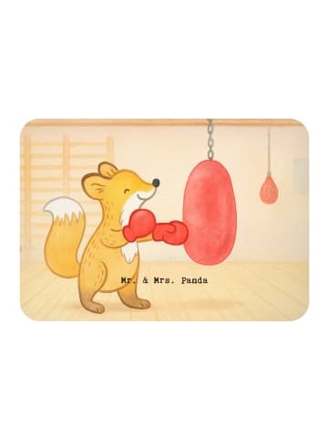 Mr. & Mrs. Panda Kühlschrankmagnet Fuchs Boxen Design ohne Spruch in Weiß