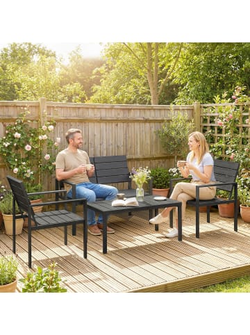 Outsunny Balkonmöbel Set in Schwarz 104L x 71B x 76,5H cm