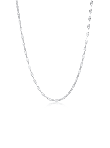 Elli Halskette 925 Sterling Silber Plättchen, Valentino Chain in Silber