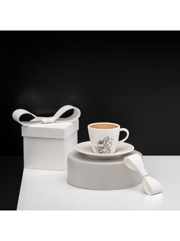 Villeroy & Boch 6er Set Kaffeetassen Manufacture Rock blanc - Mickey Mouse 160 ml weiß in weiß