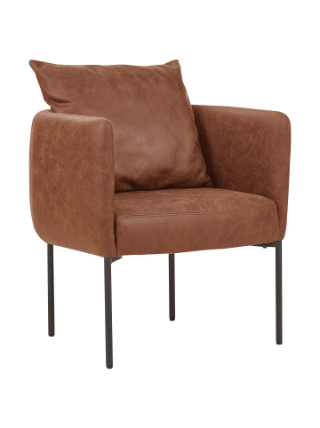 Beliani Sessel MALMOS in Braun/Schwarz - (W) 62 x (H) 68 x (L) 62 cm