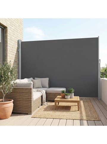 SONGMICS Seitenmarkise Sheld in Anthrazit - (B)400 x (H)200 cm
