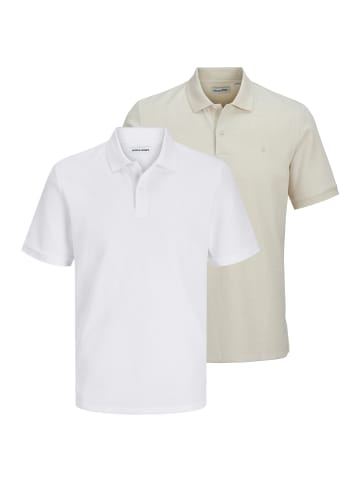 Jack & Jones Poloshirt Austin in Weiß / beige
