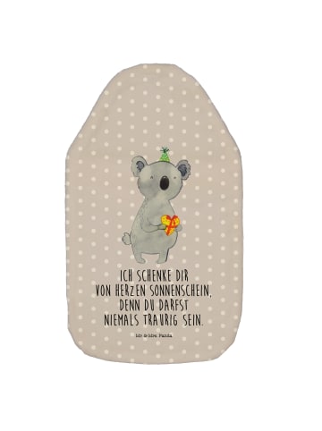 Mr. & Mrs. Panda Wärmflasche Koala Geschenk mit Spruch in Grau Pastell