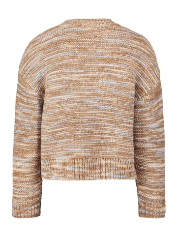 BETTY & CO Strickpullover mit Struktur in Camel/Light Blue