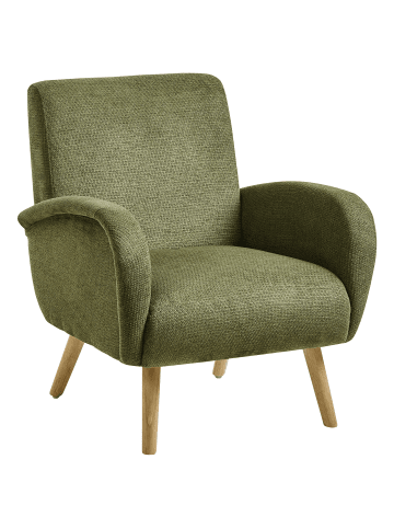 Beliani Sessel PLASSEN in Grün/Braun - (W) 73 x (H) 82 x (L) 53 cm