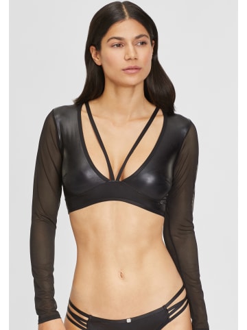 JETTE Mesh-Top in schwarz