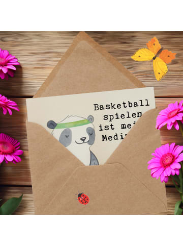 Mr. & Mrs. Panda Grußkarte Panda Basketball Design mit Spruch in Weiß