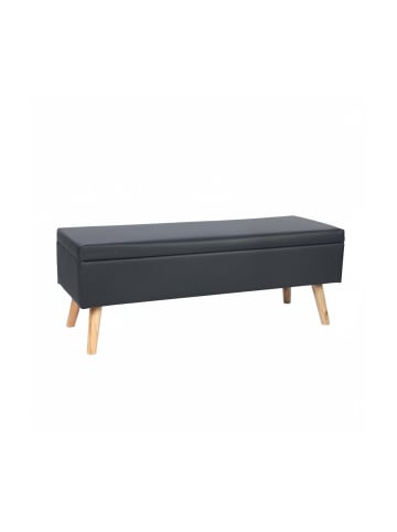 relaxdays Sitzbank in Schwarz - (B)110 x (H)40 x (T)40 cm