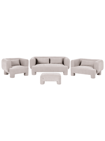 Beliani 4-tlg Sitzgruppe HOGBO in Beige