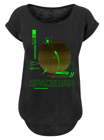 F4NT4STIC Long Cut T-Shirt Retro Gaming SpaceWar in schwarz