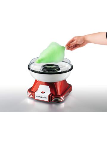 Gourmet Maxx Zuckerwatte-Maschine 500W rot/weiß Weiß