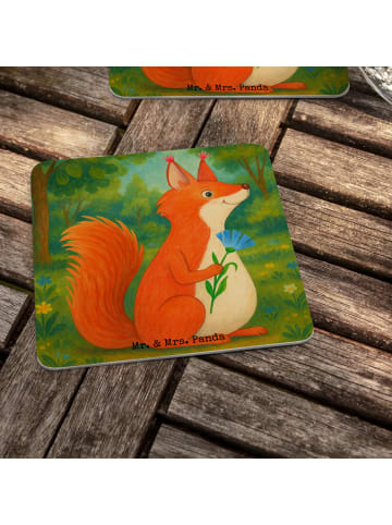 Mr. & Mrs. Panda Tischuntersetzer Eichhörnchen Blume Design ohne... in Weiß