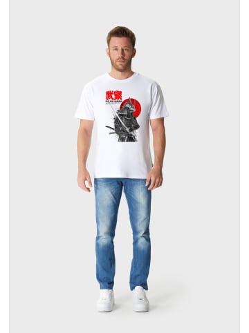 OLDSKULL T-Shirt Asian Swordsman Graphic in White