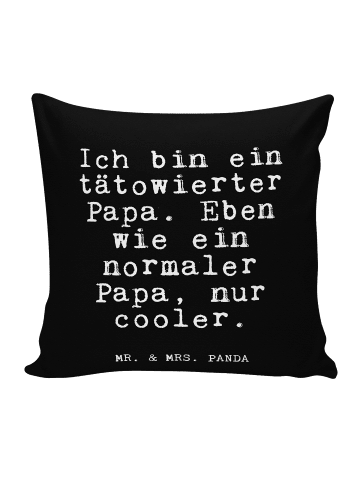 Mr. & Mrs. Panda Kissen Ich bin ein tätowierter... mit Spruch in Schwarz