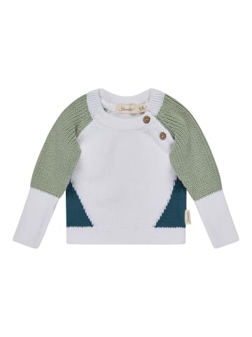 Sterntaler Strickpullover colorblocking in puder green