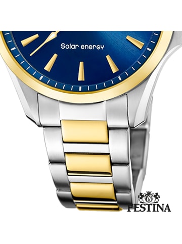 Festina Analog-Solaruhr Festina Solar Energy silber, gold mittel (ca. 34mm)