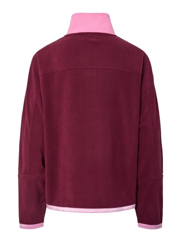 Pieces Fleecejacke in Burgundy