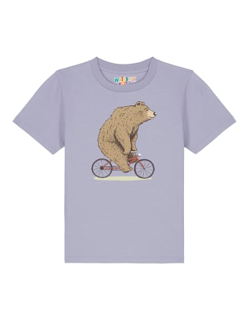 wat? Apparel T-Shirt Fahrradbär in Lavender